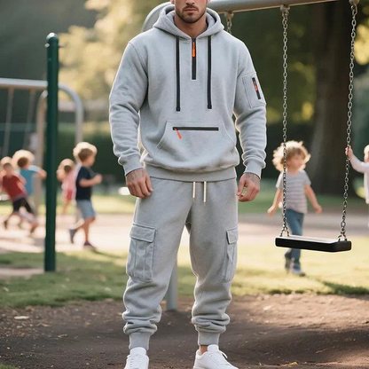 Herren Hoodie- und Cargo-Jogginganzug-Shirts for men-Alpenkind