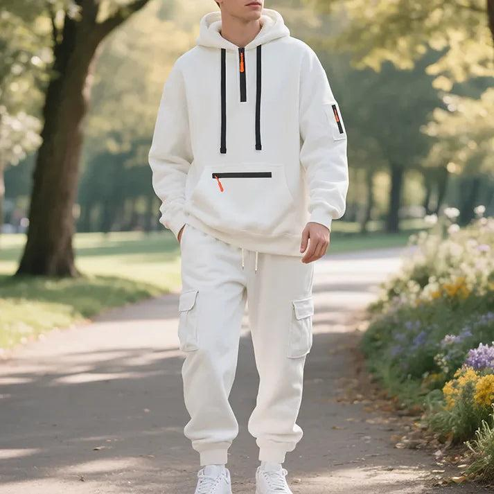 Herren Hoodie- und Cargo-Jogginganzug-Shirts for men-Alpenkind