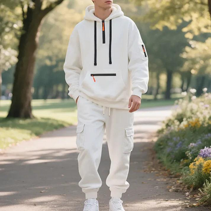 Herren Hoodie- und Cargo-Jogginganzug-Shirts for men-Alpenkind