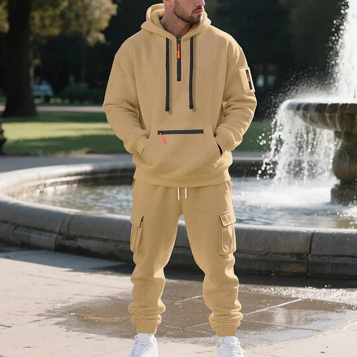 Herren Hoodie- und Cargo-Jogginganzug-Shirts for men-Alpenkind