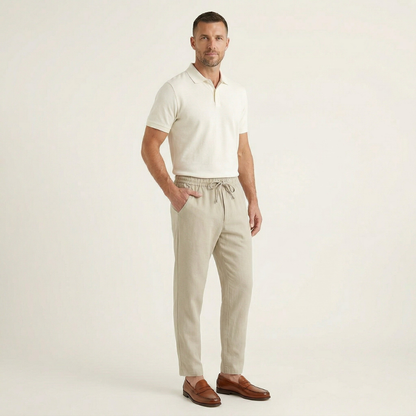 Herren Hose mit elastischem Bund und Kordelzug-Men Pants-Alpenkind