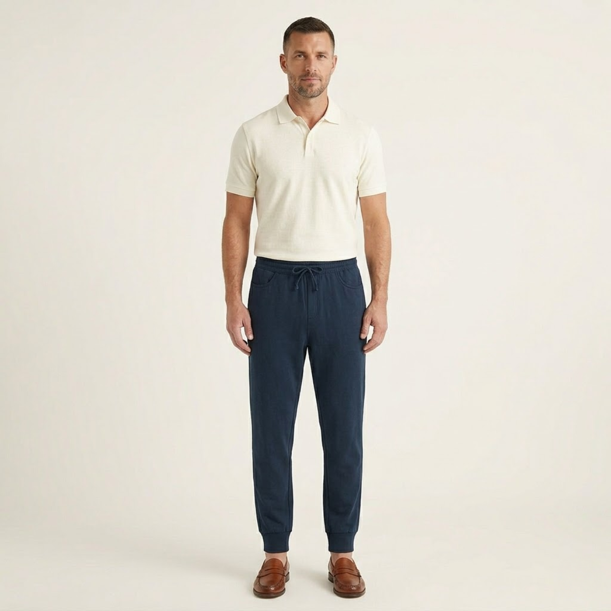 Herren Hose mit elastischem Bund und Kordelzug-Men Pants-Alpenkind