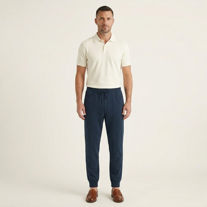Herren Hose mit elastischem Bund und Kordelzug-Men Pants-Alpenkind