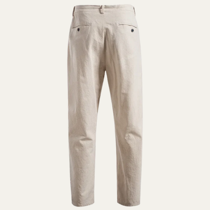 Herren Hose mit Faltenbund, Kordelzug und Reißverschluss-Men Pants-Alpenkind
