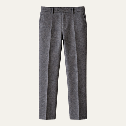 Herren Hose mit geradem Bein, Falten und Gürtelschlaufen-Men Pants-Alpenkind