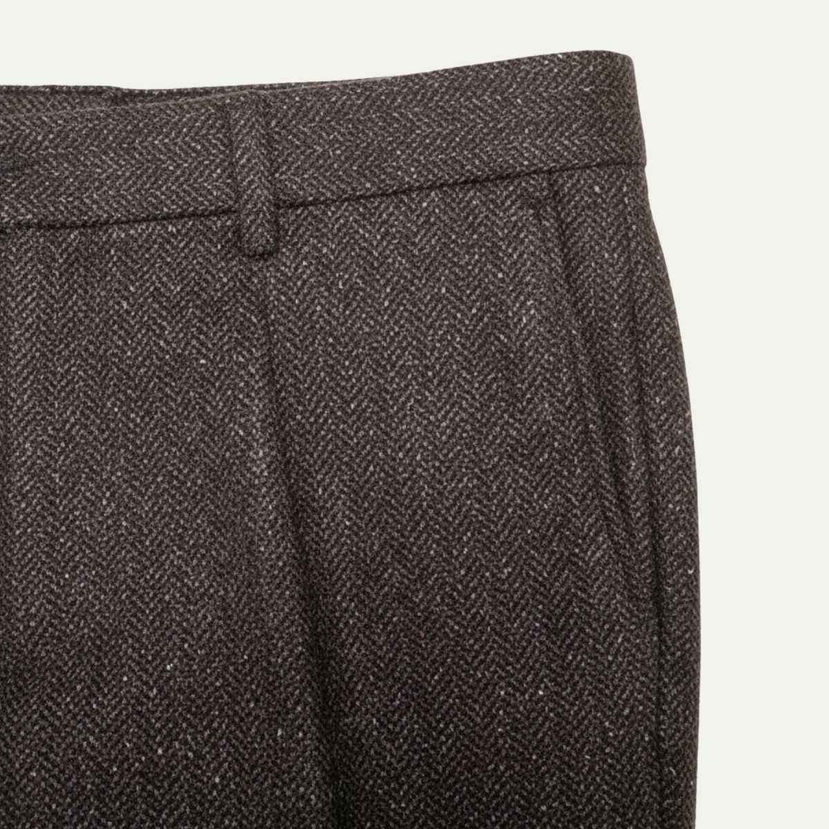 Herren Hose mit geradem Bein, Fischgrätmuster und Falten-Men Pants-Alpenkind