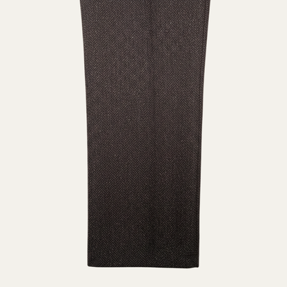 Herren Hose mit geradem Bein, Fischgrätmuster und Falten-Men Pants-Alpenkind