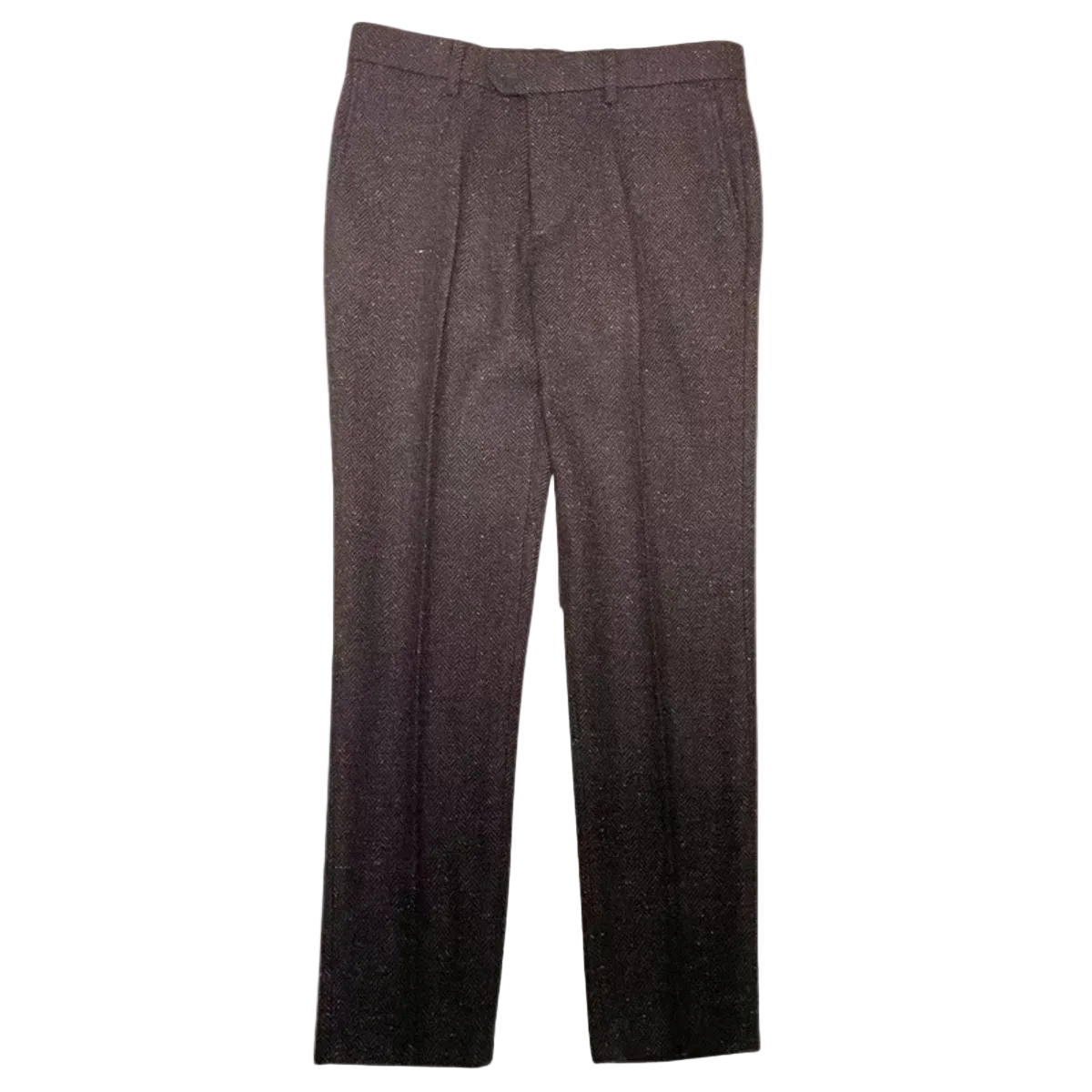 Herren Hose mit geradem Bein, Fischgrätmuster und Falten-Men Pants-Alpenkind