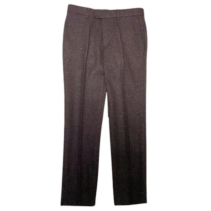 Herren Hose mit geradem Bein, Fischgrätmuster und Falten-Men Pants-Alpenkind