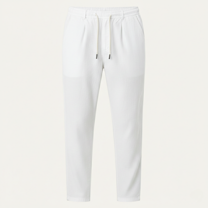 Herren Hose mit geradem Bein und Kordelzugbund-Men Pants-Alpenkind