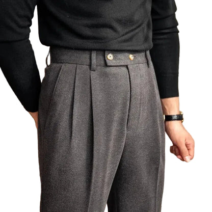 Herren Hose mit hohem Bund und Bundfalte-Men Pants-Alpenkind