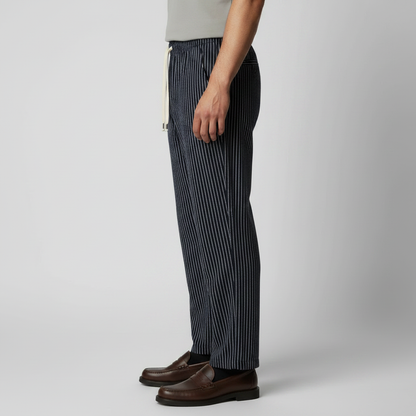 Herren-Hose mit Streifenmuster und Kordelzug-Pants for men-Alpenkind