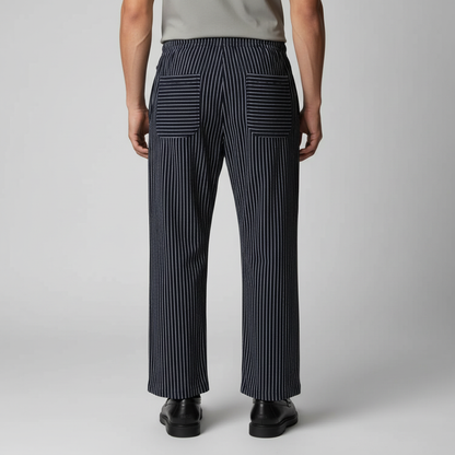 Herren-Hose mit Streifenmuster und Kordelzug-Pants for men-Alpenkind