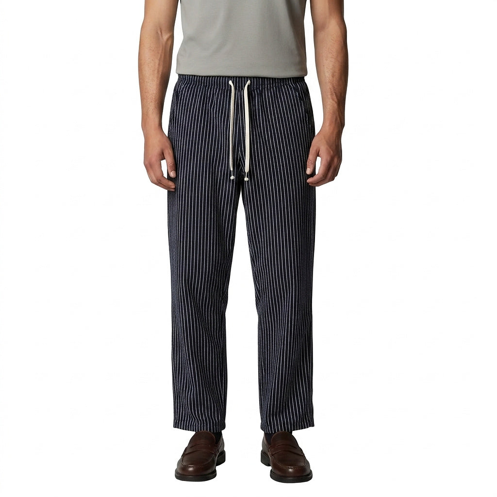 Herren-Hose mit Streifenmuster und Kordelzug-Pants for men-Alpenkind
