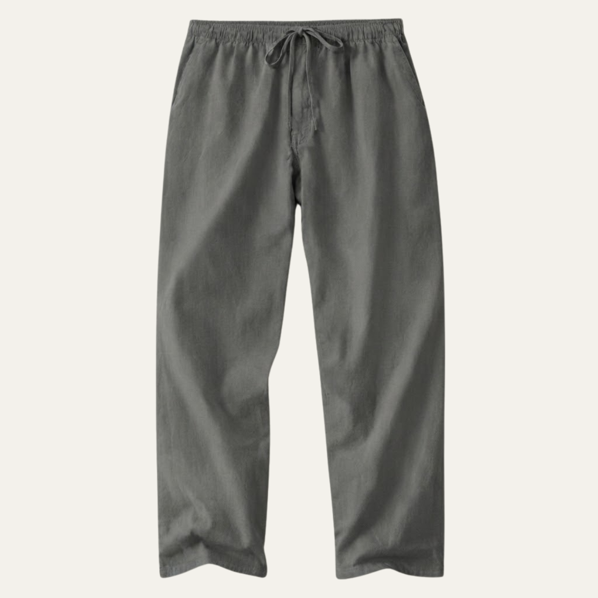 Herren-Hose mit weitem Bein aus Leinenmischgewebe-Pants for Men-Alpenkind