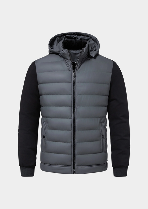 Herren Hybrid-Steppjacke mit Kapuze-Jackets for men-Alpenkind