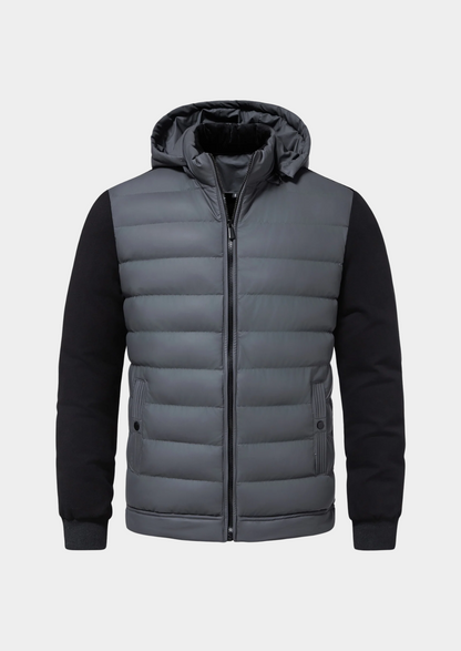 Herren Hybrid-Steppjacke mit Kapuze-Jackets for men-Alpenkind