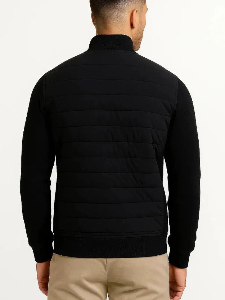 Herren Hybrid-Steppjacke mit Reißverschluss-Jackets for men-Alpenkind