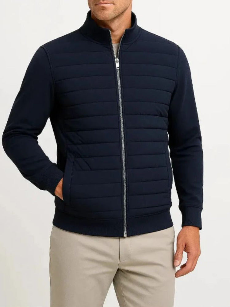 Herren Hybrid-Steppjacke mit Reißverschluss-Jackets for men-Alpenkind