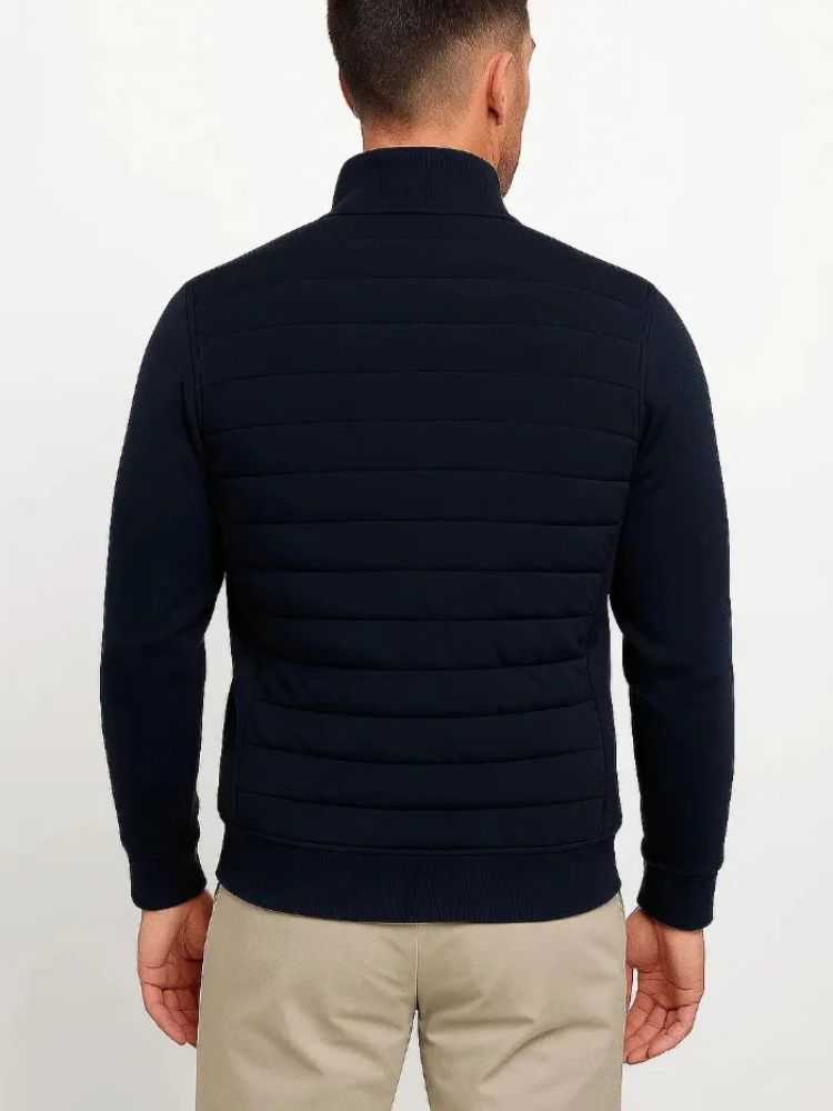 Herren Hybrid-Steppjacke mit Reißverschluss-Jackets for men-Alpenkind