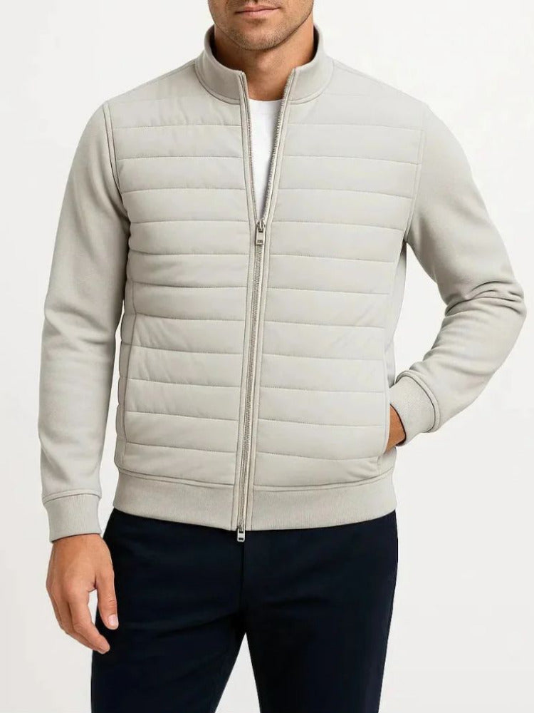 Herren Hybrid-Steppjacke mit Reißverschluss-Jackets for men-Alpenkind