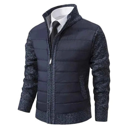 Herren Hybrid-Strickjacke mit Wattierung-Jackets for men-Alpenkind