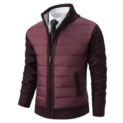 Herren Hybrid-Strickjacke mit Wattierung-Jackets for men-Alpenkind