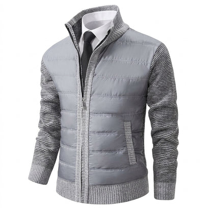 Herren Hybrid-Strickjacke mit Wattierung-Jackets for men-Alpenkind