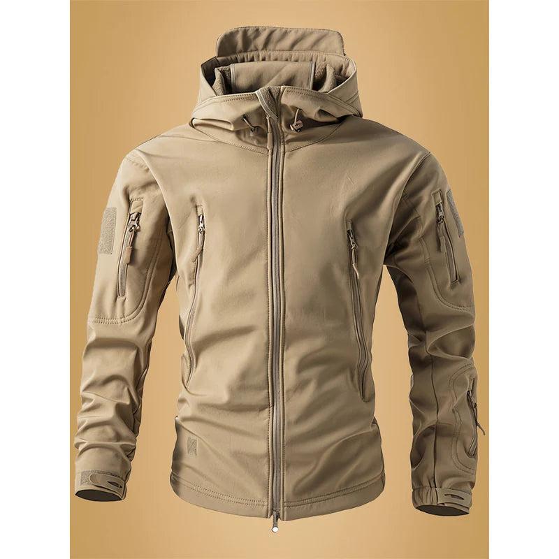 Herren Jacke mit Kapuze, Reißverschluss und mehreren Reißverschlusstaschen-Men Outerwear-Alpenkind