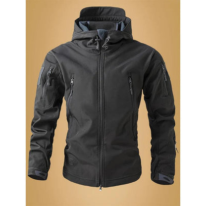 Herren Jacke mit Kapuze, Reißverschluss und mehreren Reißverschlusstaschen-Men Outerwear-Alpenkind