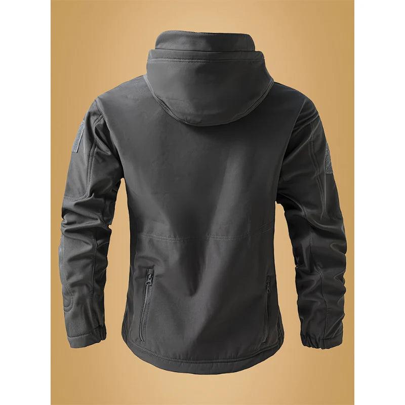 Herren Jacke mit Kapuze, Reißverschluss und mehreren Reißverschlusstaschen-Men Outerwear-Alpenkind