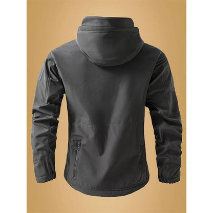 Herren Jacke mit Kapuze, Reißverschluss und mehreren Reißverschlusstaschen-Men Outerwear-Alpenkind
