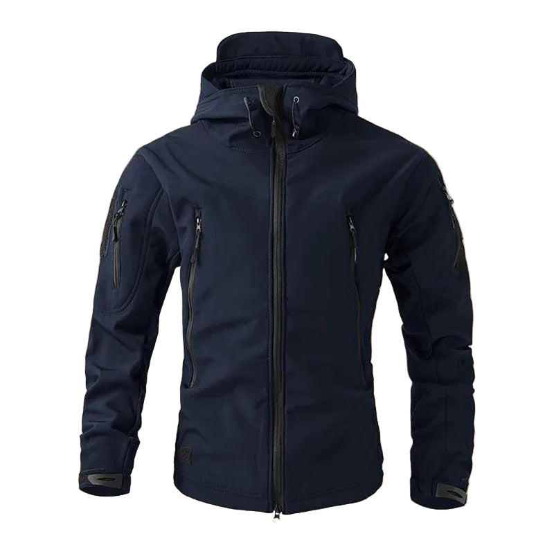 Herren Jacke mit Kapuze, Reißverschluss und mehreren Reißverschlusstaschen-Men Outerwear-Alpenkind