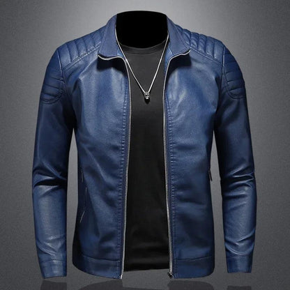 Herren Jacke mit Reißverschluss, Stehkragen und Schulterdetails-Men Outerwear-Alpenkind