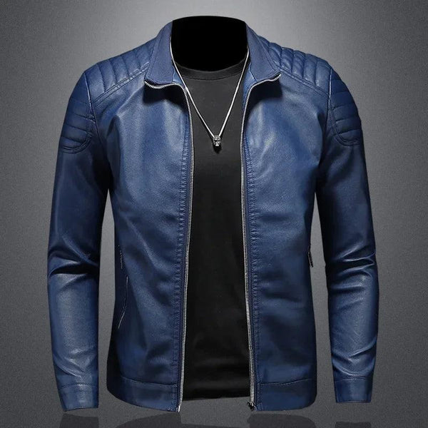 Herren Jacke mit Reißverschluss, Stehkragen und Schulterdetails-Men Outerwear-Alpenkind