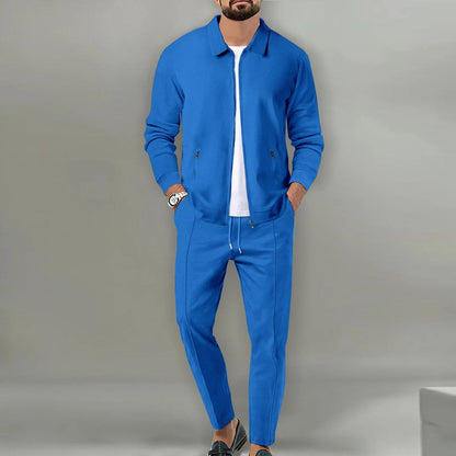 Herren Jacke mit Reißverschluss und Hose Set-Shirts for men-Alpenkind