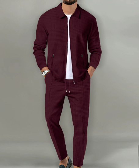 Herren Jacke mit Reißverschluss und Hose Set-Shirts for men-Alpenkind