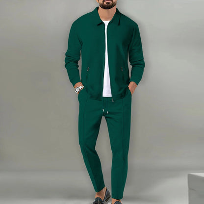Herren Jacke mit Reißverschluss und Hose Set-Shirts for men-Alpenkind