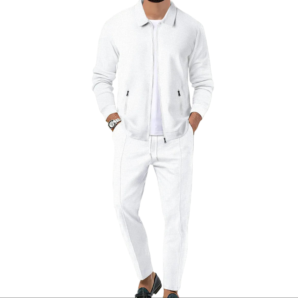 Herren Jacke mit Reißverschluss und Hose Set-Shirts for men-Alpenkind