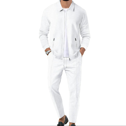 Herren Jacke mit Reißverschluss und Hose Set-Shirts for men-Alpenkind