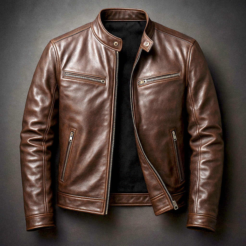 Herren-Jacke mit Stehkragen und Reißverschluss-Jackets for men-Alpenkind