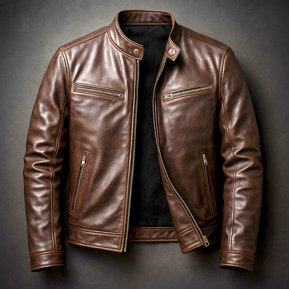 Herren-Jacke mit Stehkragen und Reißverschluss-Jackets for men-Alpenkind