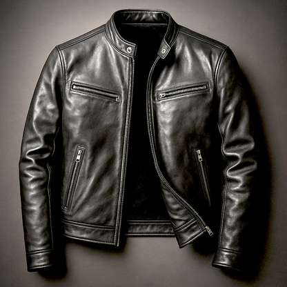Herren-Jacke mit Stehkragen und Reißverschluss-Jackets for men-Alpenkind