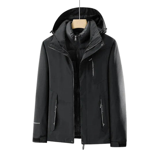 Herren Kapuzenjacke mit Mehrlagen-Konstruktion-Women Outerwear-Alpenkind