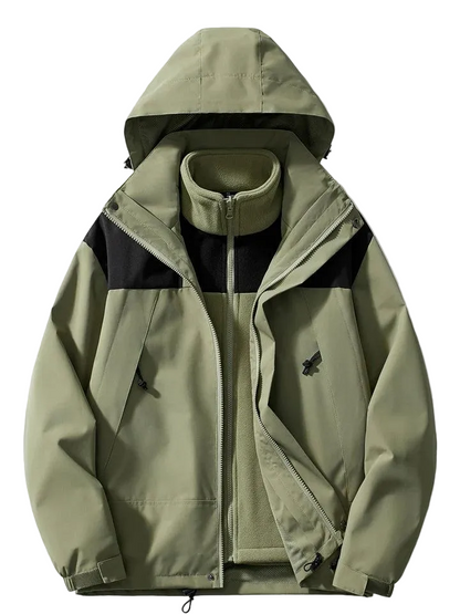 Herren Kapuzenjacke mit Mehrlagiger Konstruktion-Men Outerwear-Alpenkind