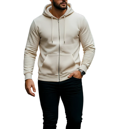 Herren Kapuzenjacke mit Reißverschluss-Men Jackets-Alpenkind