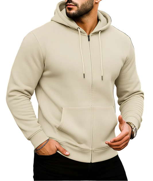 Herren Kapuzenjacke mit Reißverschluss-Men Jackets-Alpenkind