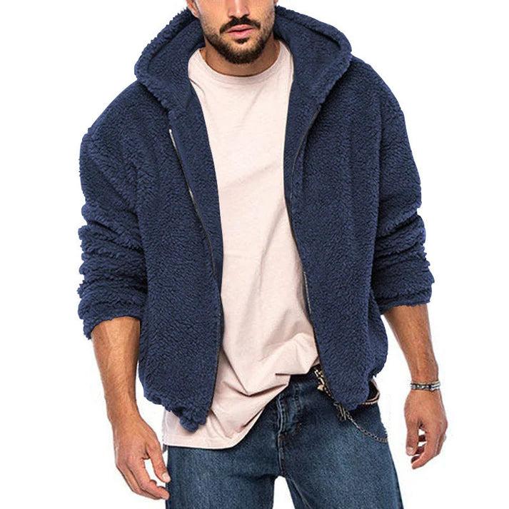 Herren Fleece Zip Hoodie mit Lockerer Passform – Warm & Alltagstauglich-Men Sweaters-Alpenkind