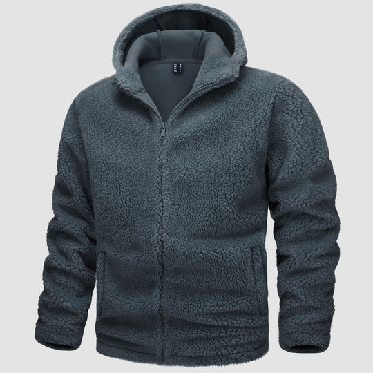 Herren Fleece Zip Hoodie mit Lockerer Passform – Warm & Alltagstauglich-Men Sweaters-Alpenkind
