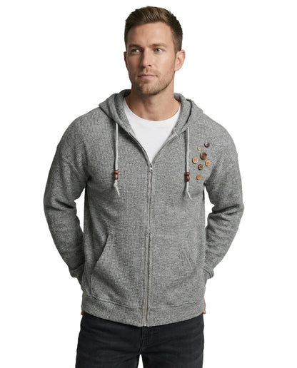 Herren Kapuzenjacke mit Reißverschluss und Fronttasche-Men Jackets-Alpenkind